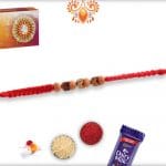 Handcrafted Sandalwood with Arrow Beads Rakhi - Babla Rakhi