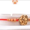 Spiritual Coper Color Om Rakhi With Wooden Beads 6