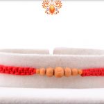 Simple Wooden Beads With Designer Thread Rakhi 5