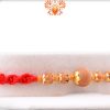 Unique 5 Wooden Beads With Golder Design Rakhi 6