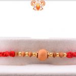 Simple Yet Beautiful Wooden Beads Rakhi With Designer Thread