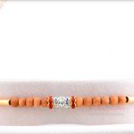 Traditional Sandalwood Beads with Golden Pipes 4