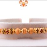 Fabulos Combination of Wooden and Gold Rakhi 4