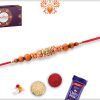 Simple Yet Eye-catching Combination Wooden and Dimond Rakhi 7