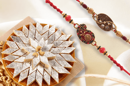 Send Rakhi with Sweets Online Rakhi with Sweets for Brother