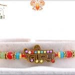 Classic Veera Rakhi with Pastel Color Stone | Send Rakhi Gifts Online 4