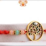 Beautiful Tree of Life Rakhi with Pastel Beads | Send Rakhi Gifts Online 5