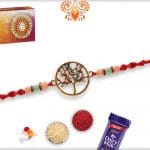 Beautiful Tree of Life Rakhi with Pastel Beads | Send Rakhi Gifts Online 6