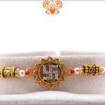 Marvelous Diamond Swastik Rakhi | Send Rakhi Gifts Online 3