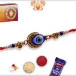 Evil Eye Rakhi with Flower Beads | Send Rakhi Gifts Online 6