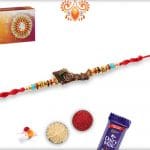 Beautiful OMG Rakhi with Designer Beads | Send Rakhi Gifts Online 6