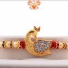 Diamond Peacock Rakhi with Pearls | Send Rakhi Gifts Online 4