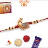 Diamond Peacock Rakhi with Pearls | Send Rakhi Gifts Online 6