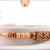 Designer Diamond Rakhi with Pearls and 2 Rudraksh | Send Rakhi Gifts Online 5
