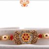 Hexagonal Diamond Rakhi with Golden Beads | Send Rakhi Gifts Online 4