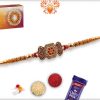 Hexagonal Diamond Rakhi with Golden Beads | Send Rakhi Gifts Online 6