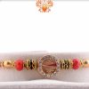 Unique Heart Beat Diamond Rakhi with Crystal Red Beads | Send Rakhi Gifts Online 3