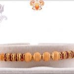 Classic Red Diamond Ring with Beads Rakhi | Send Rakhi Gifts Online 4