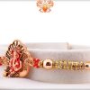 Divine Ganpati Rakhi with Diamonds and Golden Beads | Send Rakhi Gifts Online 5