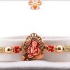 Divine Ganpati Rakhi with Diamonds and Golden Beads | Send Rakhi Gifts Online 4