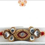 Exclusive Kundan Rakhi with Golden Beads | Send Rakhi Gifts Online 3