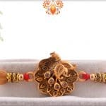 Exclusive Peacock Rakhi with Sandalwood Beads | Send Rakhi Gifts Online 4