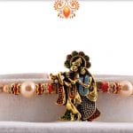 Exclusive Radha-Krishna Rakhi with Pearls | Send Rakhi Gifts Online 3