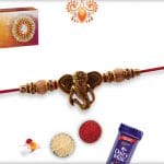 Exclusive Ganesh Rakhi with Sandalwood Beads | Send Rakhi Gifts Online 4