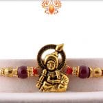 Exclusive Laddo Gopal Rakhi with Maroon Beads | Send Rakhi Gifts Online 3