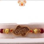 Exclusive Veera Rakhi with Maroon Beads | Send Rakhi Gifts Online 3