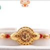 Spiritual Om Golden Rakhi with Pearls | Send Rakhi Gifts Online 4