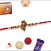 Meenakari Ganeshji Golden Rakhi with Diamonds Rings | Send Rakhi Gifts Online 4