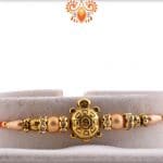 Aspicious Golden Tortoise Rakhi with Beads | Send Rakhi Gifts Online 3