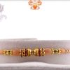 Handcrafted Damaroo Rakhi with Sandalwood Beads | Send Rakhi Gifts Online 3