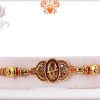 Designer Golden Rakhi with Diamond Rings | Send Rakhi Gifts Online 3