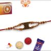 Auspicious OM Rakhi with Golden Beads | Send Rakhi Gifts Online 4
