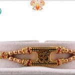 Auspicious OM Rakhi with Golden Beads | Send Rakhi Gifts Online 3