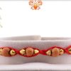 Uniquely Knotted Sandalwood and Golden Beads Rakhi | Send Rakhi Gifts Online 3