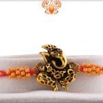 Antique Craved Ganpati Rakhi | Send Rakhi Gifts Online 3