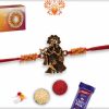 Beautiful Antique Radha-Krishna Rakhi with Small Beads | Send Rakhi Gifts Online 2