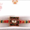 Square Meenakari Rakhi with Diamond and Beads | Send Rakhi Gifts Online 4