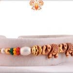 Three Elephant Rakhi with Pearls | Send Rakhi Gifts Online 5