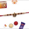 Antique Ganpati Rakhi with Golden Beads and Diamonds | Send Rakhi Gifts Online 4