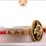 Antique Peacock Rakhi with Sandalwood Beads | Send Rakhi Gifts Online 5