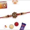 Antique Designer OM Rakhi with Golden Beads | Send Rakhi Gifts Online 4