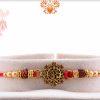 Antique Designer OM Rakhi with Golden Beads | Send Rakhi Gifts Online 3