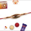 Unique Designer Rakhi with Golden Beads | Send Rakhi Gifts Online 4