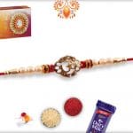 OM with Pearls Rakhi | Send Rakhi Gifts Online 6