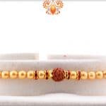 Rudraksh with Pearl and Diamond Rakhi | Send Rakhi Gifts Online 4