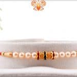 Dazzling Diamond with Beautiful Pearl Rakhi | Send Rakhi Gifts Online 3